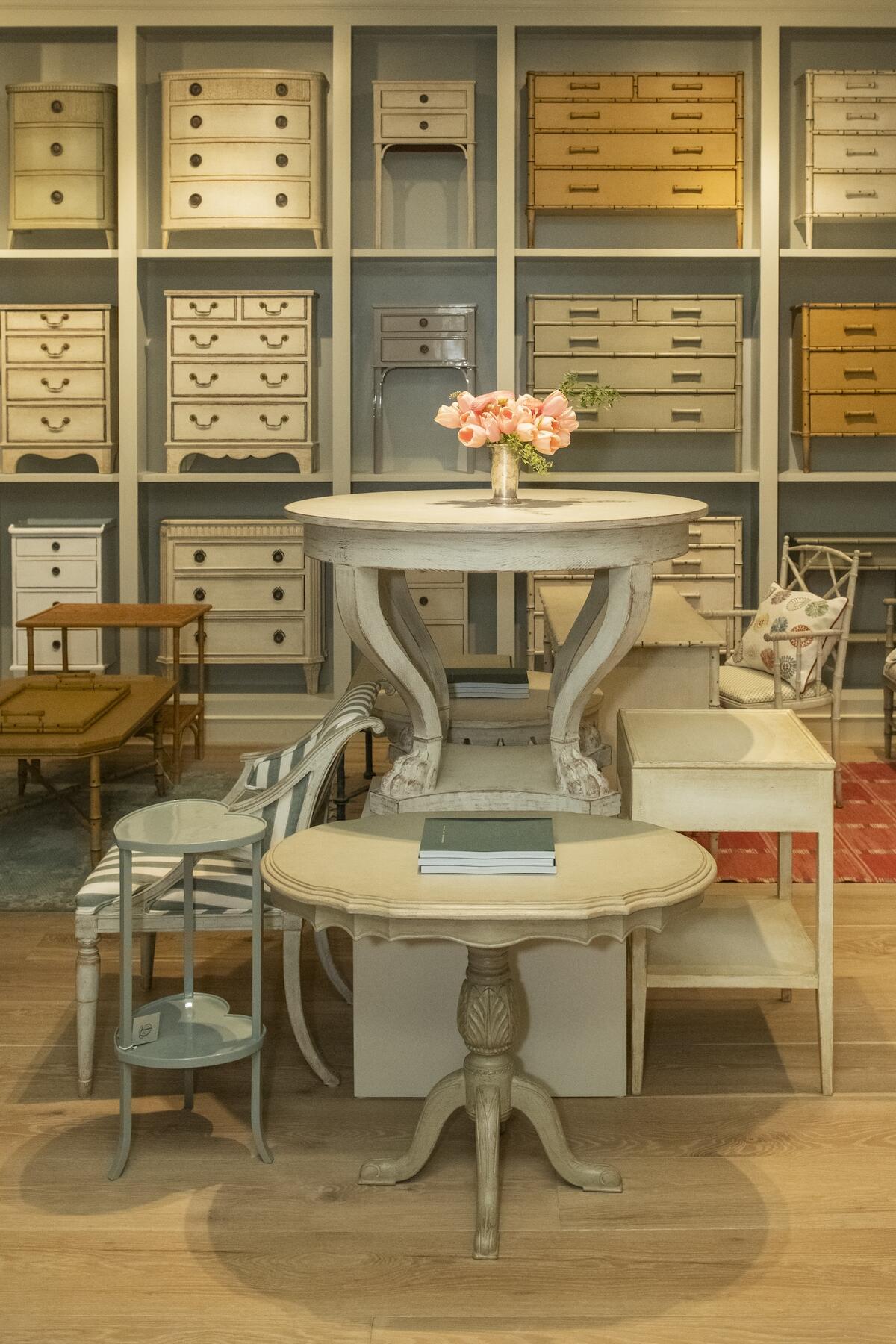 The new space has three designated furniture rooms