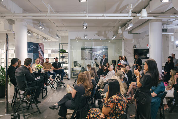 More than 50 people gathered for the panel conversation and celebration