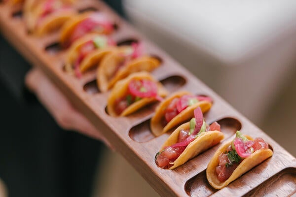 Guests enjoyed light bites and cocktails