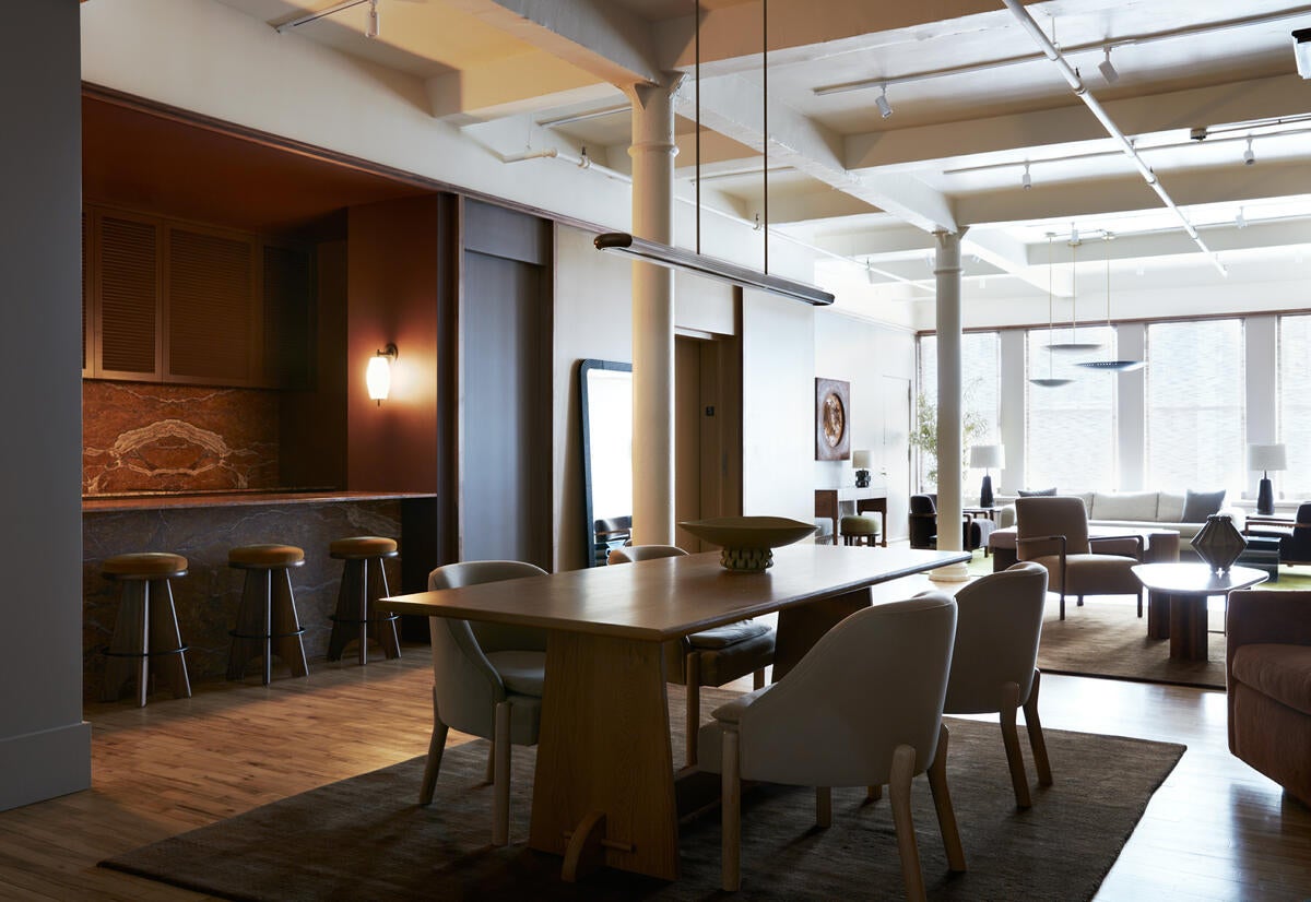 Spanning 4,500 square feet, the showroom is located in NoHo