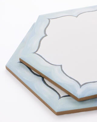 Laura Park Millie Aegean Blue 8.5-by-10-inch hex wall and floor tile (684374)