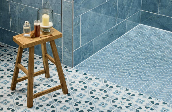 Featuring: Cosmo Aegean Blue (684385), Seaside Marble (684321), Seaside Marble Herringbone (684322)